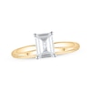 Thumbnail Image 1 of Lab-Grown Diamonds by KAY Emerald-Cut Solitaire Engagement Ring 1 ct tw 14K Yellow Gold (F/SI2)