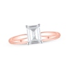 Thumbnail Image 1 of Lab-Grown Diamonds by KAY Emerald-Cut Solitaire Engagement Ring 1 ct tw 14K Rose Gold (F/SI2)