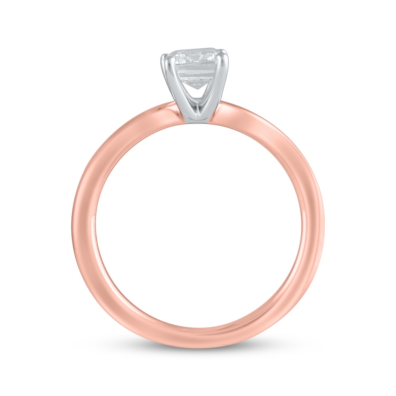 Main Image 3 of Lab-Grown Diamonds by KAY Emerald-Cut Solitaire Engagement Ring 1 ct tw 14K Rose Gold (F/SI2)