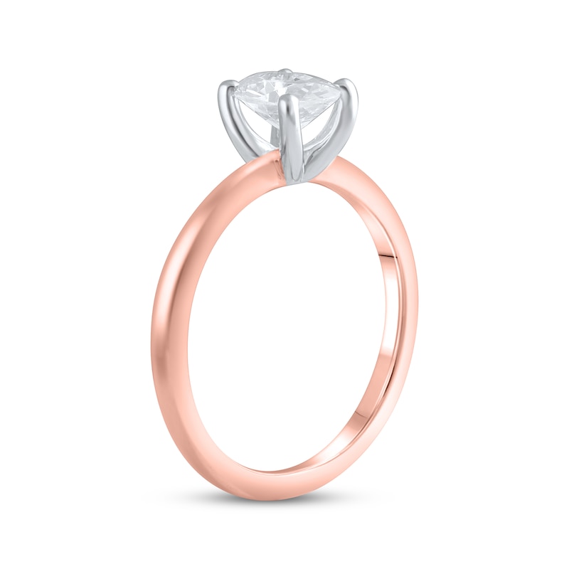 Main Image 2 of Lab-Grown Diamonds by KAY Oval-Cut Solitaire Engagement Ring 1 ct tw 14K Rose Gold (F/SI2)