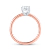 Thumbnail Image 3 of Lab-Grown Diamonds by KAY Oval-Cut Solitaire Engagement Ring 1 ct tw 14K Rose Gold (F/SI2)