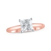 Thumbnail Image 1 of Lab-Grown Diamonds by KAY Princess-Cut Solitaire Engagement Ring 1-1/2 ct tw 14K Rose Gold (F/SI2)