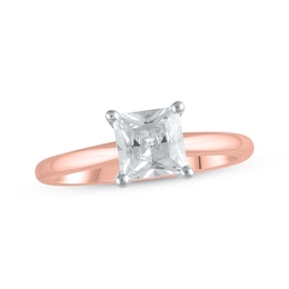 Lab-Created Diamonds by KAY Princess-Cut Solitaire Engagement Ring 1-1/2 ct tw 14K Rose Gold (F/SI2)