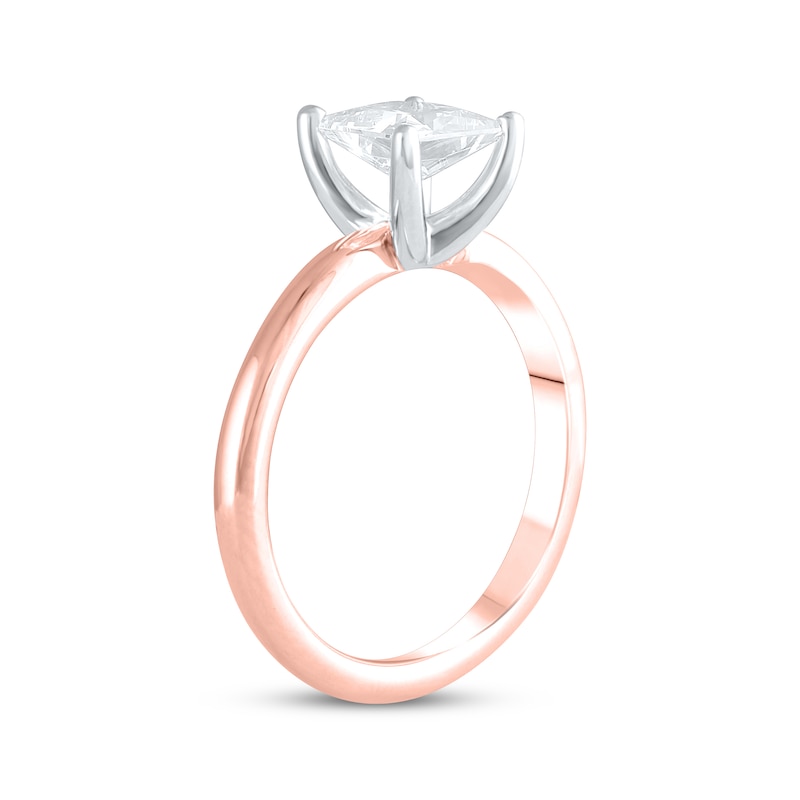 Main Image 2 of Now + Forever Lab-Grown Diamonds Princess-Cut Solitaire Engagement Ring 1-1/2 ct tw 14K Rose Gold (F/SI2)