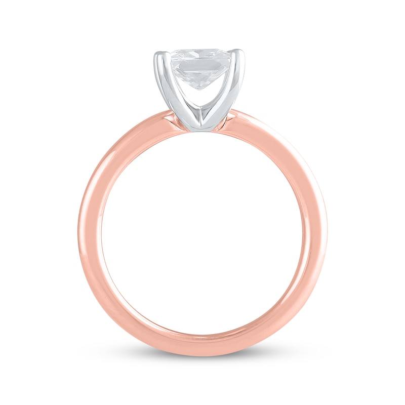 Main Image 3 of Now + Forever Lab-Grown Diamonds Princess-Cut Solitaire Engagement Ring 1-1/2 ct tw 14K Rose Gold (F/SI2)