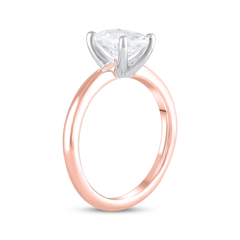 Main Image 2 of Now + Forever Lab-Grown Diamonds Oval-Cut Solitaire Engagement Ring 1-1/2 ct tw 14K Rose Gold (F/SI2)