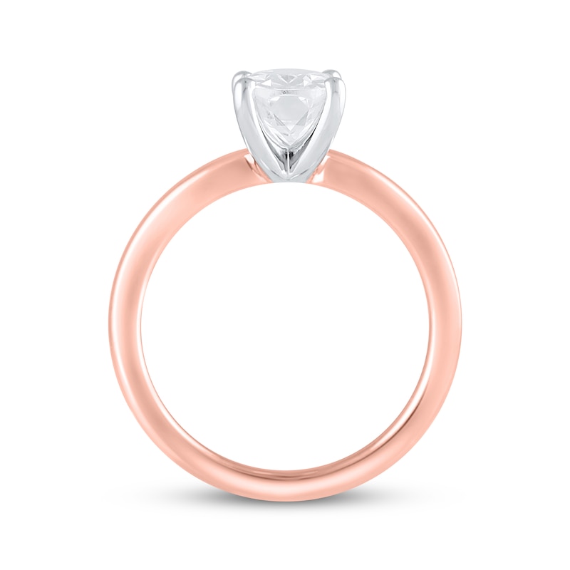 Lab-Created Diamonds by KAY Oval-Cut Solitaire Engagement Ring 1-1/2 ct tw 14K Rose Gold (F/SI2)