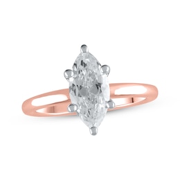 Lab-Created Diamonds by KAY Marquise-Cut Solitaire Engagement Ring 1-1/2 ct tw 14K Rose Gold (F/SI2)