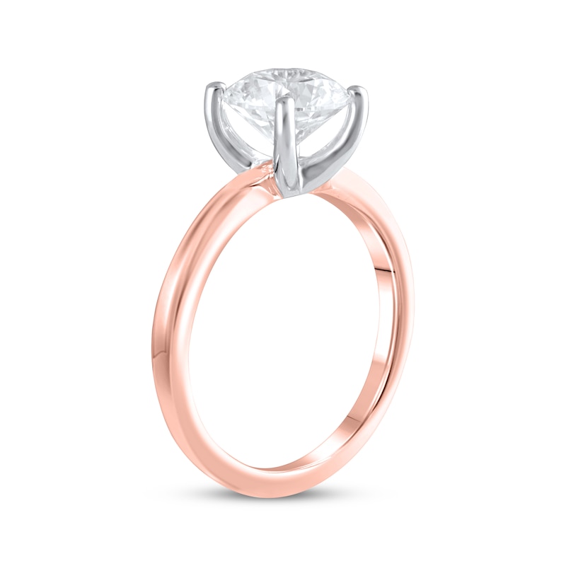 Lab-Grown Diamonds by KAY Round-Cut Solitaire Engagement Ring 2 ct tw 14K Rose Gold (F/SI2)