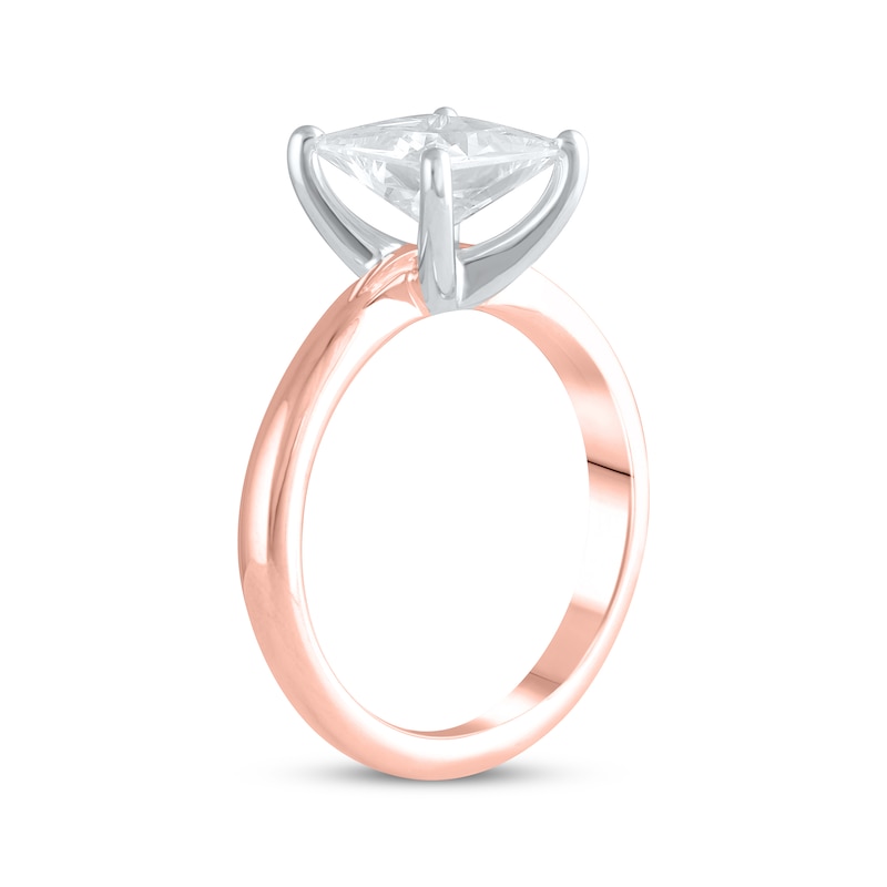 Main Image 2 of Lab-Grown Diamonds by KAY Princess-Cut Solitaire Engagement Ring 2 ct tw 14K Rose Gold (F/SI2)