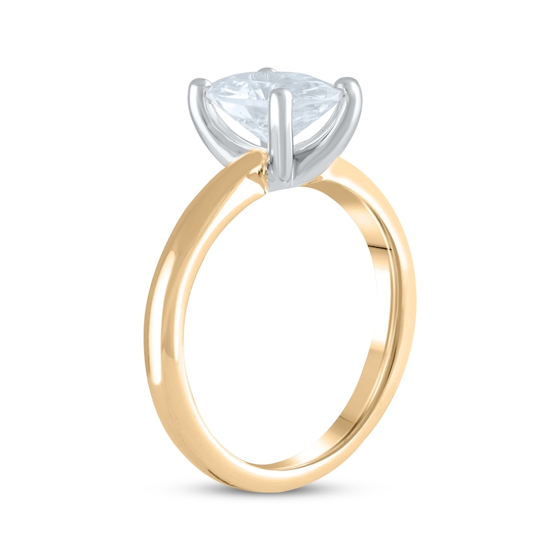 The Golden Thread Solitaire - Thin Engagement Ring