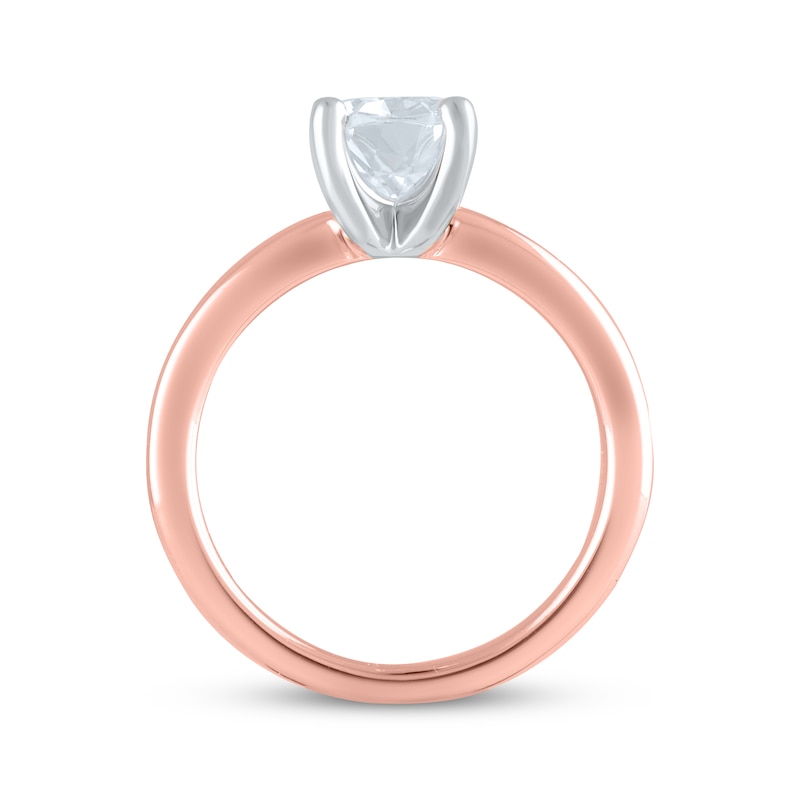 Lab-Created Diamonds by KAY Oval-Cut Solitaire Engagement Ring 2 ct tw 14K Rose Gold (F/SI2)