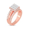 Thumbnail Image 2 of Princess & Round-Cut Multi-Diamond Center Engagement Ring 2 ct tw 14K Rose Gold