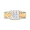 Thumbnail Image 3 of Princess & Round-Cut Multi-Diamond Center Engagement Ring 2 ct tw 14K Yellow Gold