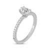 Thumbnail Image 2 of Oval & Round-Cut Diamond Gallery-Set Engagement Ring 3/4 ct tw 14K White Gold