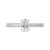 Thumbnail Image 3 of Oval & Round-Cut Diamond Gallery-Set Engagement Ring 3/4 ct tw 14K White Gold