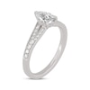 Thumbnail Image 2 of Pear-Shaped & Round-Cut Split-Shank Engagement Ring 3/4 ct tw 14K White Gold