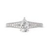 Thumbnail Image 3 of Pear-Shaped & Round-Cut Split-Shank Engagement Ring 3/4 ct tw 14K White Gold