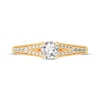 Thumbnail Image 3 of Round-Cut Split-Shank Engagement Ring 3/4 ct tw 14K Yellow Gold