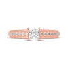 Thumbnail Image 2 of Princess & Round-Cut Diamond Engagement Ring 3/4 ct tw 14K Rose Gold