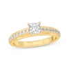 Thumbnail Image 0 of Princess & Round-Cut Diamond Engagement Ring 3/4 ct tw 14K Yellow Gold