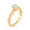 Thumbnail Image 1 of Princess & Round-Cut Diamond Engagement Ring 3/4 ct tw 14K Yellow Gold