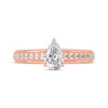 Thumbnail Image 3 of Pear-Shaped & Round-Cut Diamond Engagement Ring 3/4 ct tw 14K Rose Gold