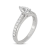 Thumbnail Image 1 of Pear-Shaped & Round-Cut Diamond Engagement Ring 3/4 ct tw 14K White Gold