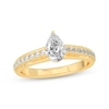 Thumbnail Image 1 of Pear-Shaped & Round-Cut Diamond Engagement Ring 3/4 ct tw 14K Yellow Gold