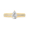 Thumbnail Image 3 of Pear-Shaped & Round-Cut Diamond Engagement Ring 3/4 ct tw 14K Yellow Gold