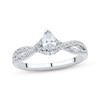 Thumbnail Image 1 of Now + Forever Marquise & Round-Cut Diamond Engagement Ring 3/4 ct tw 14K White Gold