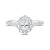 Thumbnail Image 3 of Oval & Round-Cut Diamond Engagement Ring 1-1/4 ct tw Platinum