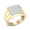 Thumbnail Image 2 of Men's Diamond Grid Ring 3/4 ct tw 10K Yellow Gold