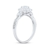 Thumbnail Image 2 of Princess-Cut, Pear-Shaped & Round-Cut Diamond Three-Stone Engagement Ring 1 ct tw 14K White Gold