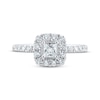 Thumbnail Image 3 of Now + Forever Princess & Round-Cut Diamond Engagement Ring 3/4 ct tw Platinum