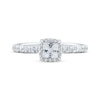 Thumbnail Image 3 of Princess & Round-Cut Diamond Engagement Ring 1 ct tw Platinum