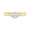 Thumbnail Image 3 of Memories Moments Magic Oval & Round-Cut Diamond Three-Stone Engagement Ring 3/4 ct tw 14K Yellow Gold