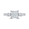 Thumbnail Image 3 of Princess & Round-Cut Diamond Engagement Ring 1 ct tw 14K White Gold