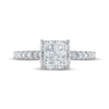 Thumbnail Image 3 of Princess & Round-Cut Diamond Engagement Ring 1 ct tw 14K White Gold