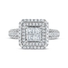 Thumbnail Image 3 of Princess & Round-Cut Diamond Engagement Ring 1 ct tw 14K White Gold