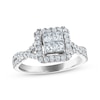 Thumbnail Image 1 of Princess & Round-Cut Diamond Engagement Ring 1 ct tw 14K White Gold