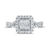 Thumbnail Image 3 of Princess & Round-Cut Diamond Engagement Ring 1 ct tw 14K White Gold