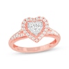 Thumbnail Image 1 of Round-Cut Diamond Heart-Shaped Engagement Ring 1/2 ct tw 10K Rose Gold