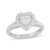 Thumbnail Image 1 of Round-Cut Diamond Heart-Shaped Engagement Ring 1/2 ct tw 10K White Gold