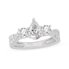 Thumbnail Image 0 of Memories Moments Magic Pear-Shaped & Round-Cut Three-Stone Diamond Engagement Ring 2 ct tw 14K White Gold