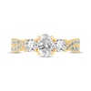 Thumbnail Image 3 of Memories Moments Magic Oval & Round-Cut Diamond Three-Stone Engagement Ring 2 ct tw 14K Yellow Gold