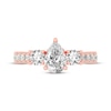 Thumbnail Image 2 of Memories Moments Magic Pear-Shaped & Round-Cut Three-Stone Diamond Engagement Ring 2 ct tw 14K Rose Gold