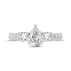 Thumbnail Image 3 of Memories Moments Magic Pear-Shaped & Round-Cut Three-Stone Diamond Engagement Ring 2 ct tw 14K White Gold