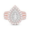 Thumbnail Image 3 of Round-Cut Multi-Diamond Center Pear-Shaped Engagement Ring 1-1/2 ct tw 10K Rose Gold