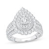 Thumbnail Image 1 of Round-Cut Multi-Diamond Center Pear-Shaped Engagement Ring 1-1/2 ct tw 10K White Gold